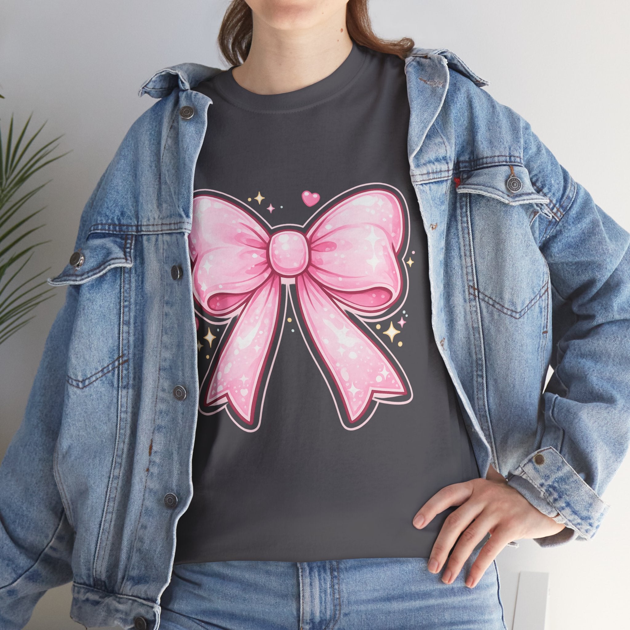 Pink Bow Tee — Cute Pastel Ribbon Graphic T-Shirt