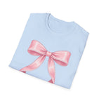 Pink Ribbon Bow T-Shirt — Cute Pastel Gift-Ready Top