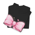 Pink Bow Tee — Cute Pastel Ribbon Graphic T-Shirt
