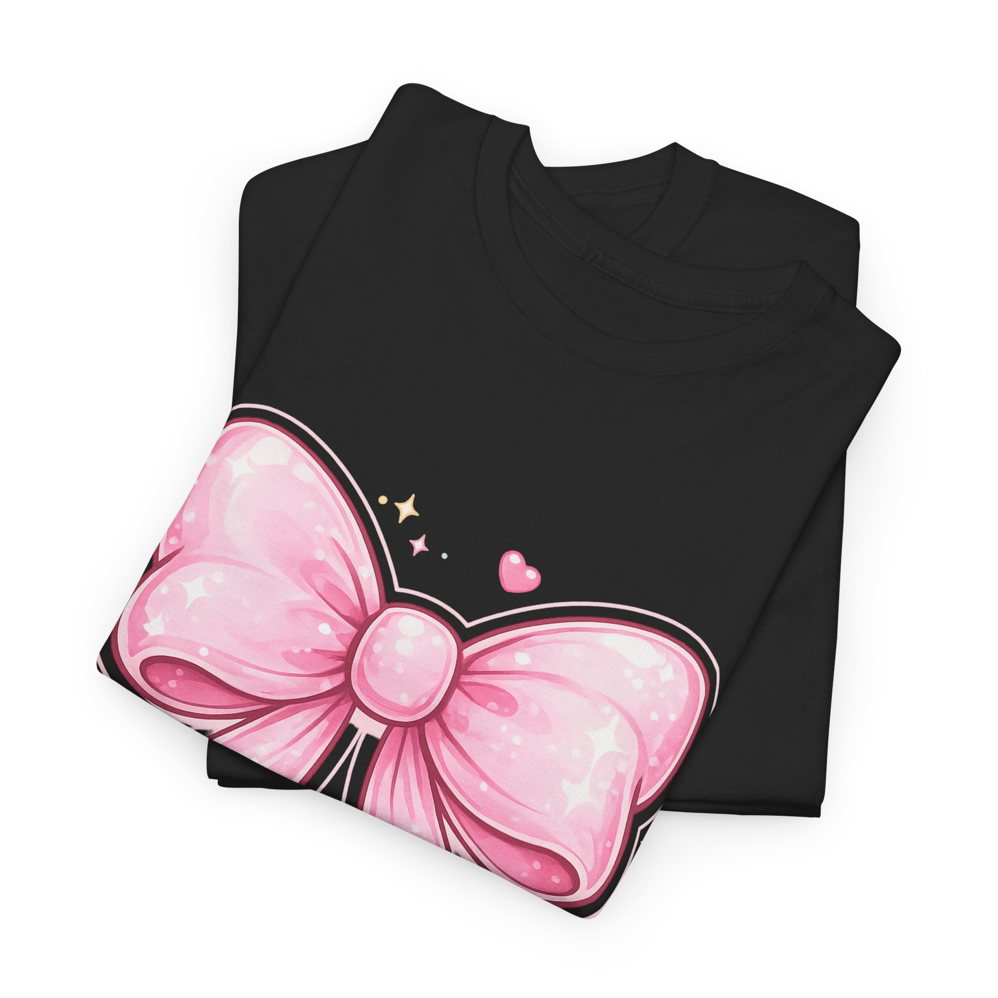 Pink Bow Tee — Cute Pastel Ribbon Graphic T-Shirt