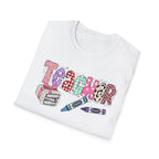 Teacher Doodle T-Shirt – Colorful School Supplies Graphic Tee