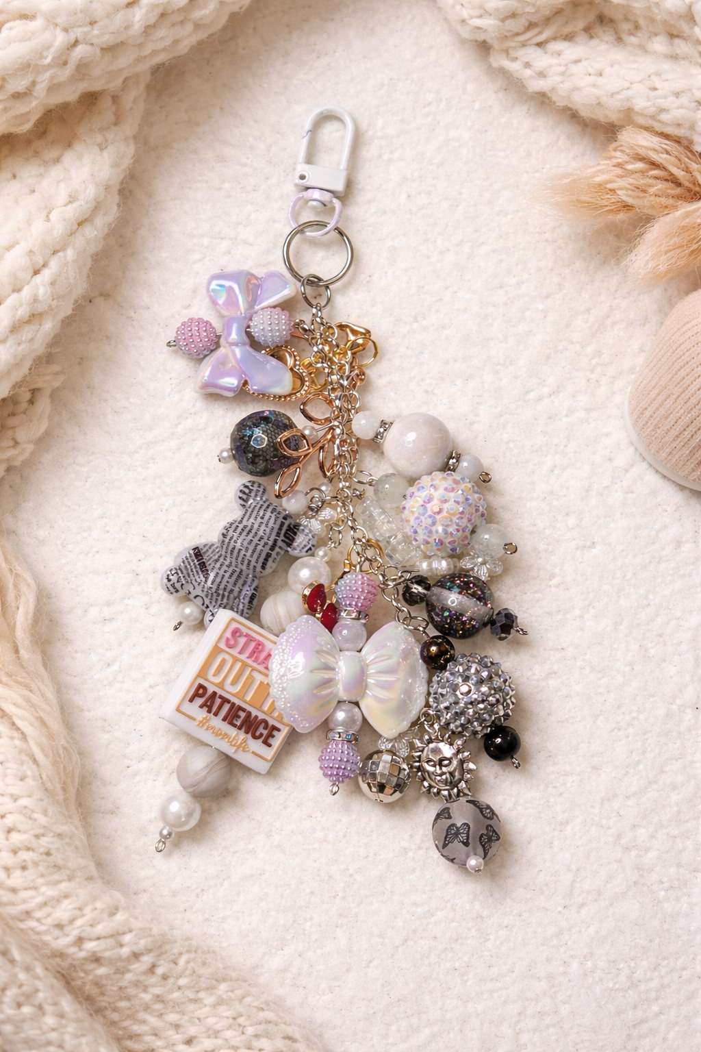 handmade cluster keychain Out of Patience