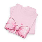 Pink Bow Tee — Cute Pastel Ribbon Graphic T-Shirt