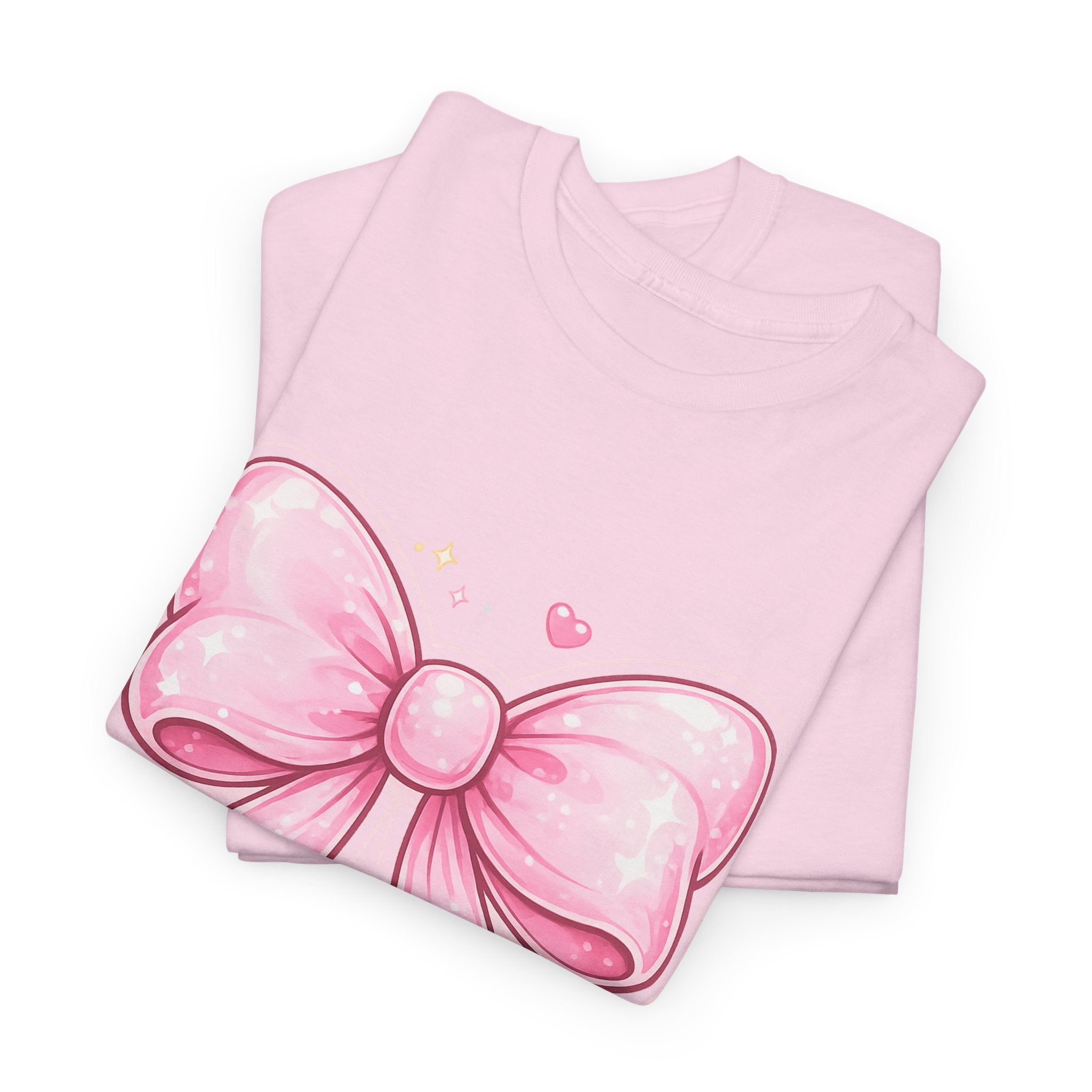 Pink Bow Tee — Cute Pastel Ribbon Graphic T-Shirt