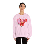 Teacher Heart Graphic Sweatshirt — Cute Books & Bow Design, Perfect for Teacher Gifts