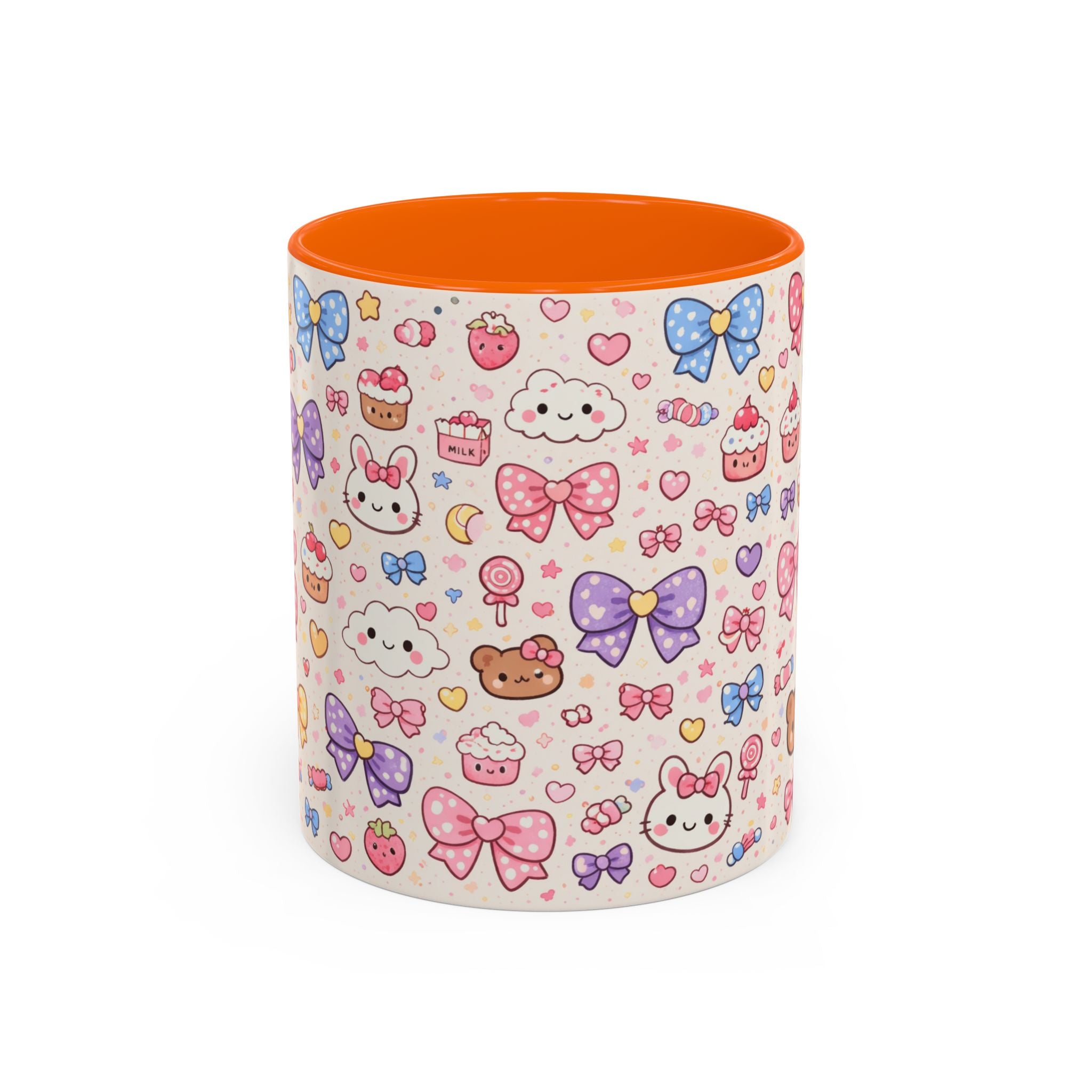 Kawaii Pastel Bows & Sweets Accent Coffee Mug (11/15oz)
