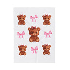 Bows & Bears Velveteen Plush Blanket