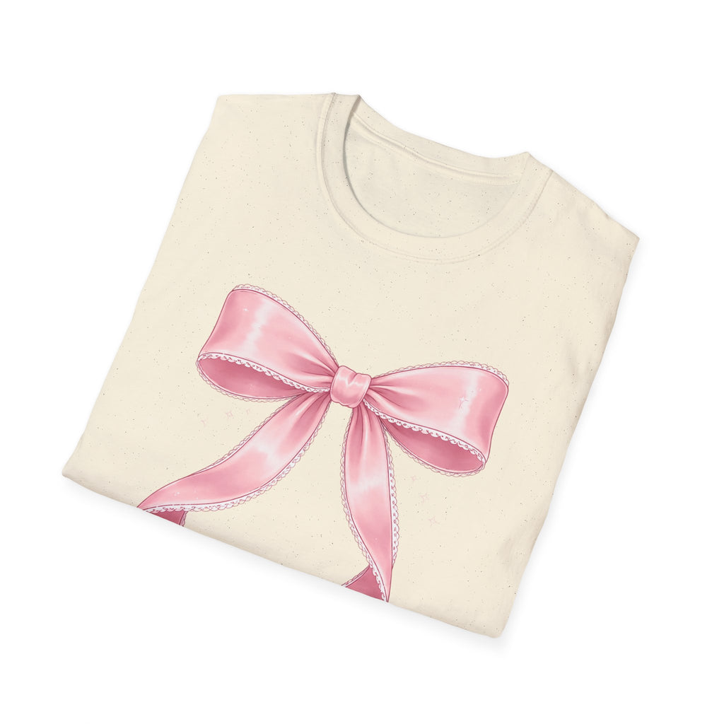 Pink Ribbon Bow T-Shirt — Cute Pastel Gift-Ready Top