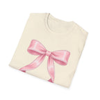 Pink Ribbon Bow T-Shirt — Cute Pastel Gift-Ready Top