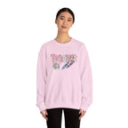 Teacher Floral Crewneck Sweatshirt — Pastel Pencil & Apple Design