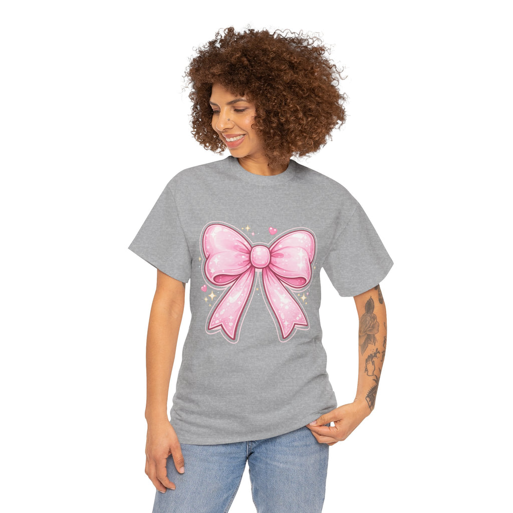 Pink Bow Tee — Cute Pastel Ribbon Graphic T-Shirt