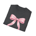 Pink Ribbon Bow T-Shirt — Cute Pastel Gift-Ready Top