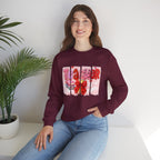 Teacher Heart Crewneck Sweatshirt — Cute Pink Classroom Gift
