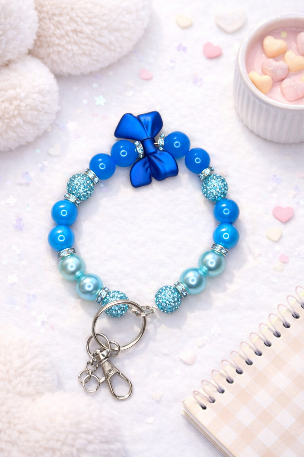 Blue Bow Phone Charm