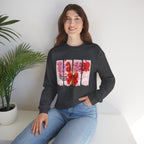 Teacher Heart Crewneck Sweatshirt — Cute Pink Classroom Gift