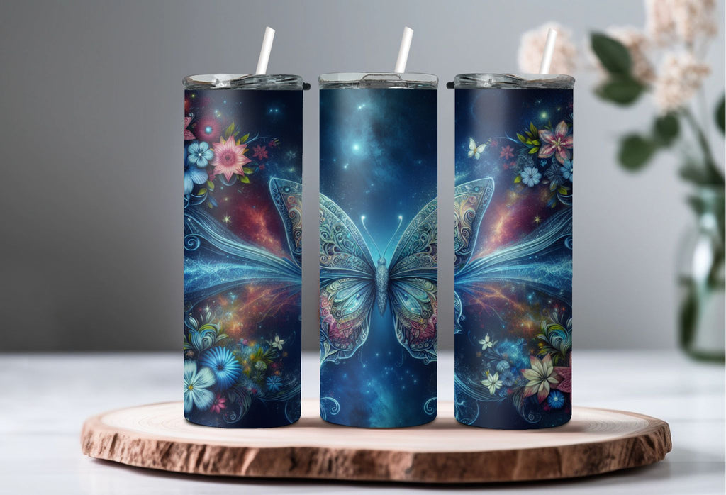 Blue Butterfly Tumbler