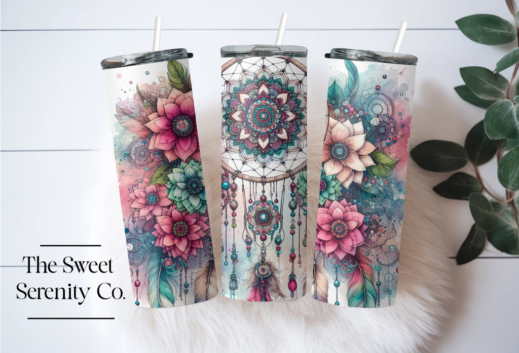Dream Catcher and Succulents Tumbler