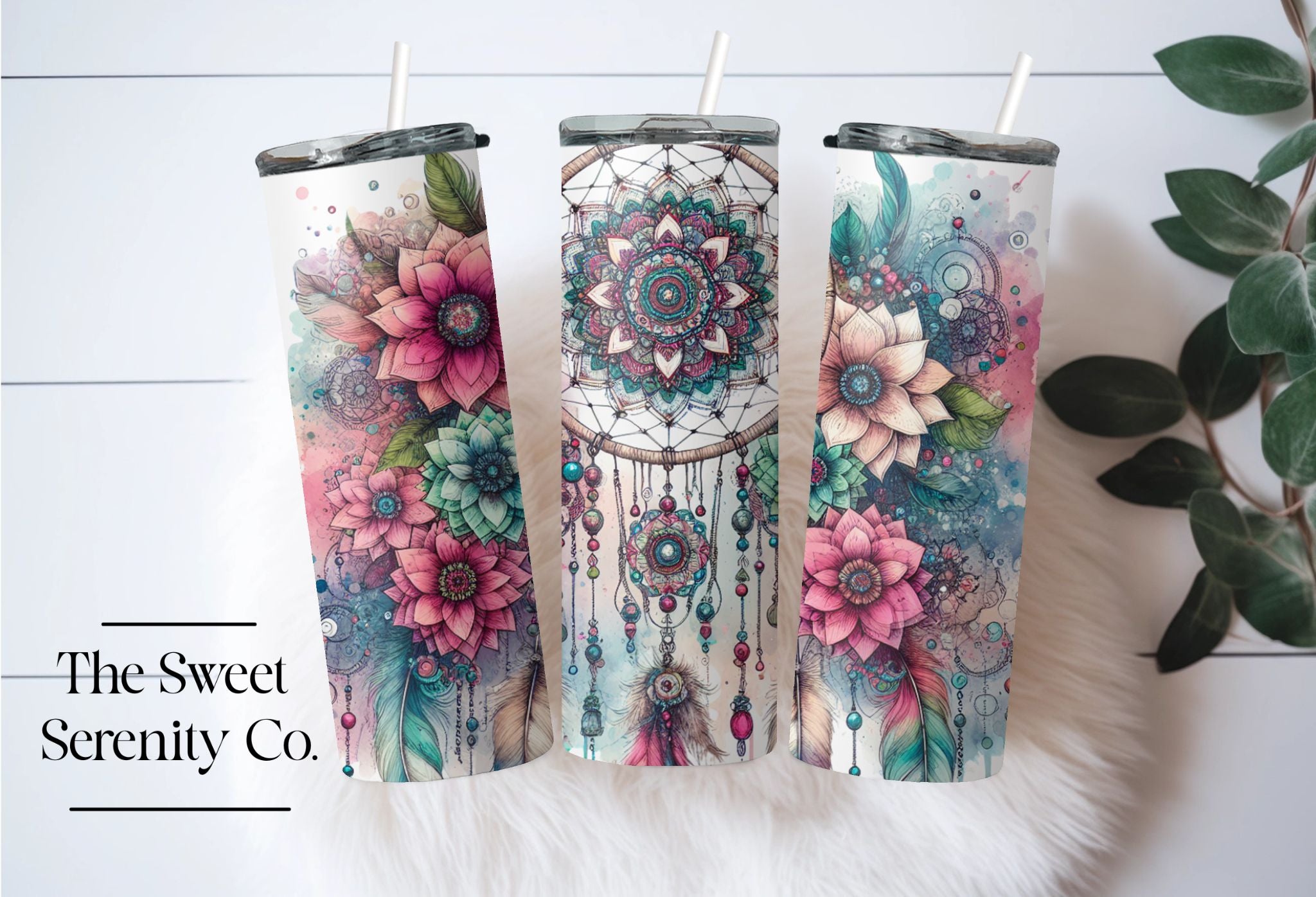 Dream Catcher and Succulents Tumbler