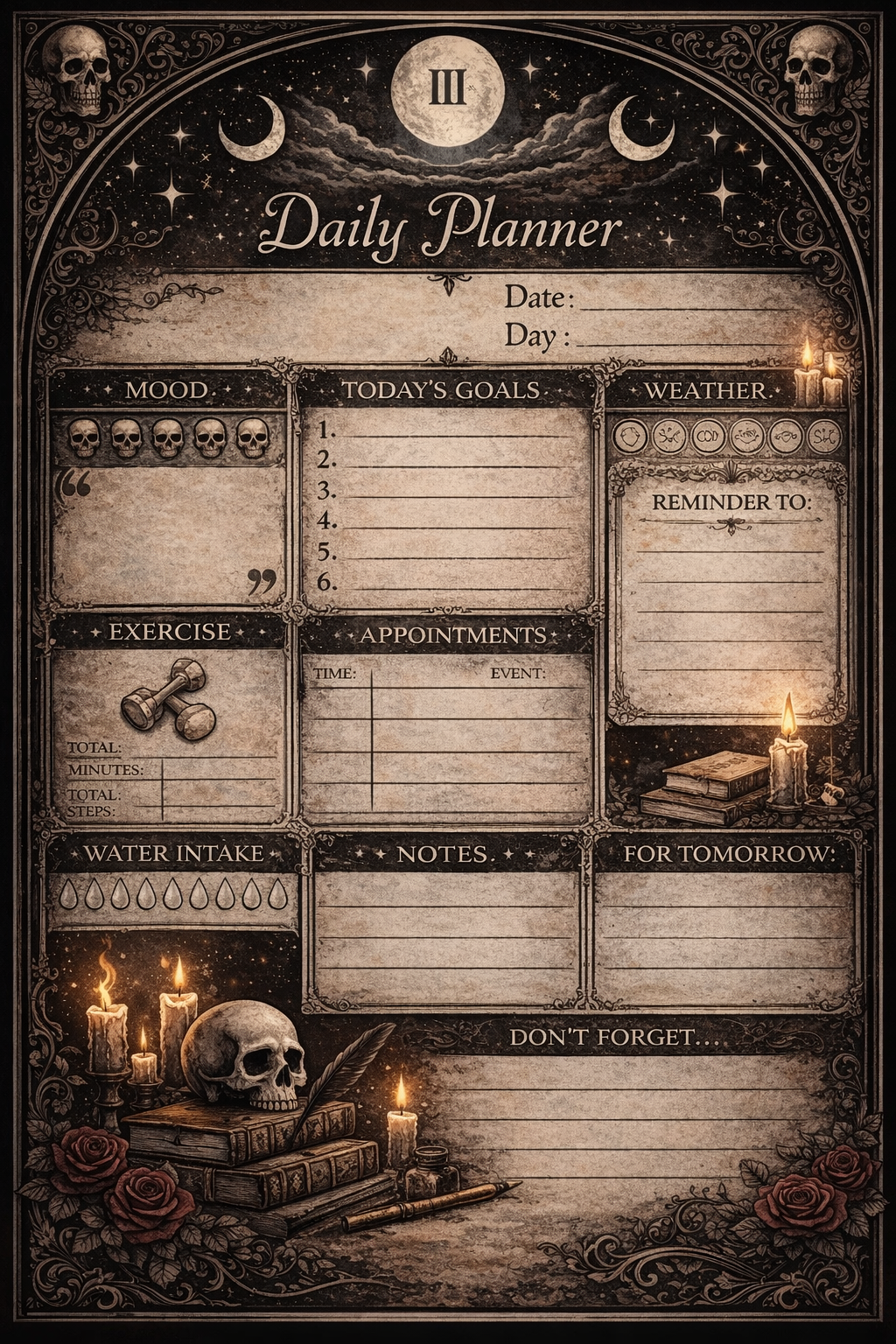 Gothic Dialy Planner