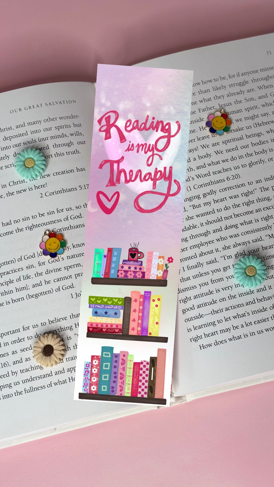 Reading is my therapy Books Bookmark
