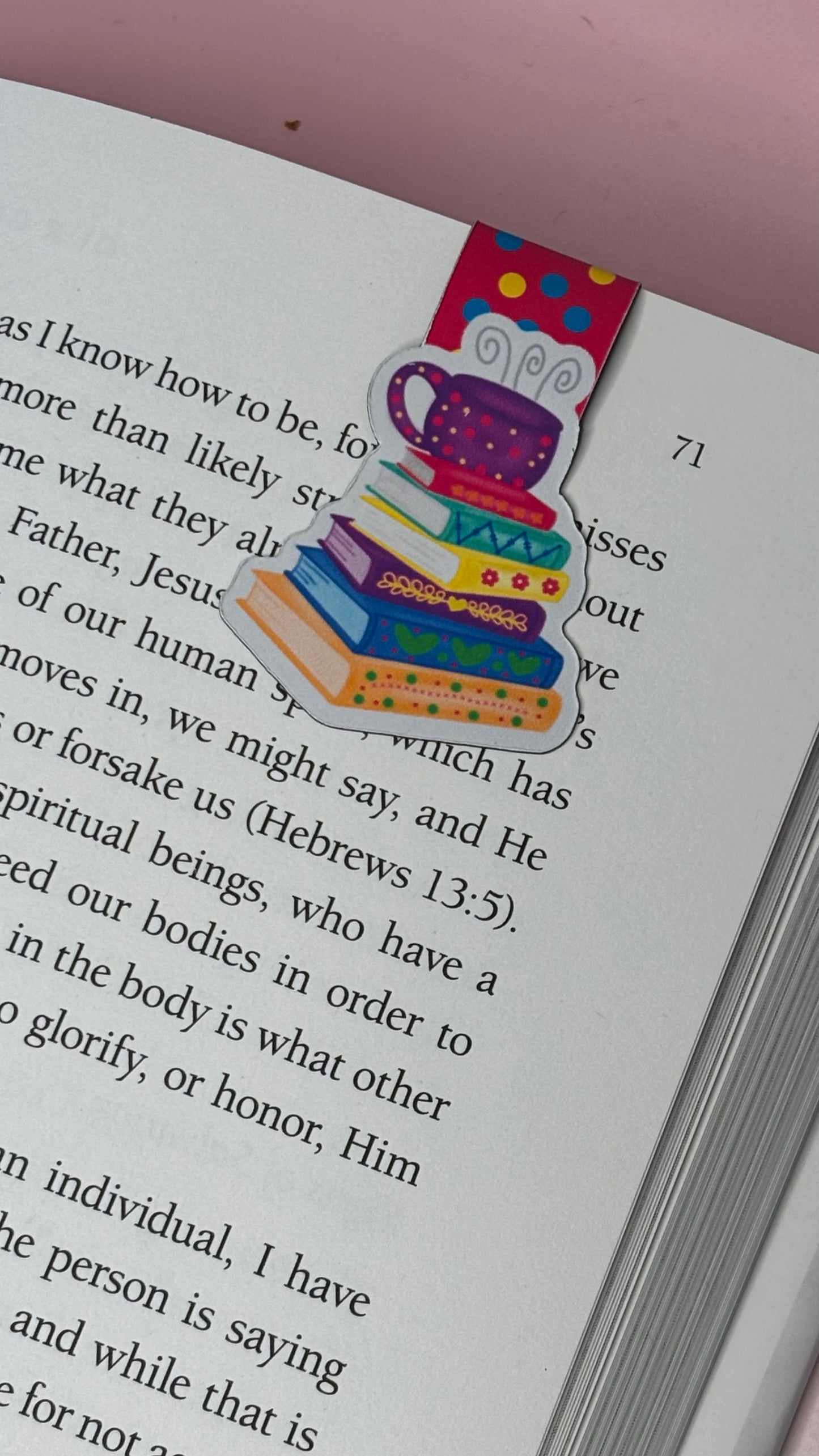 Stack of books Magnetic Bookmark