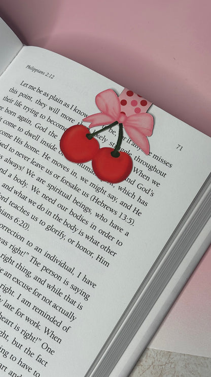 Cherry Magnetic Bookmark