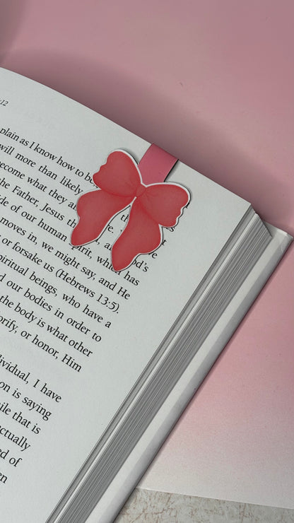 Pink bow 2 Magnetic Bookmark