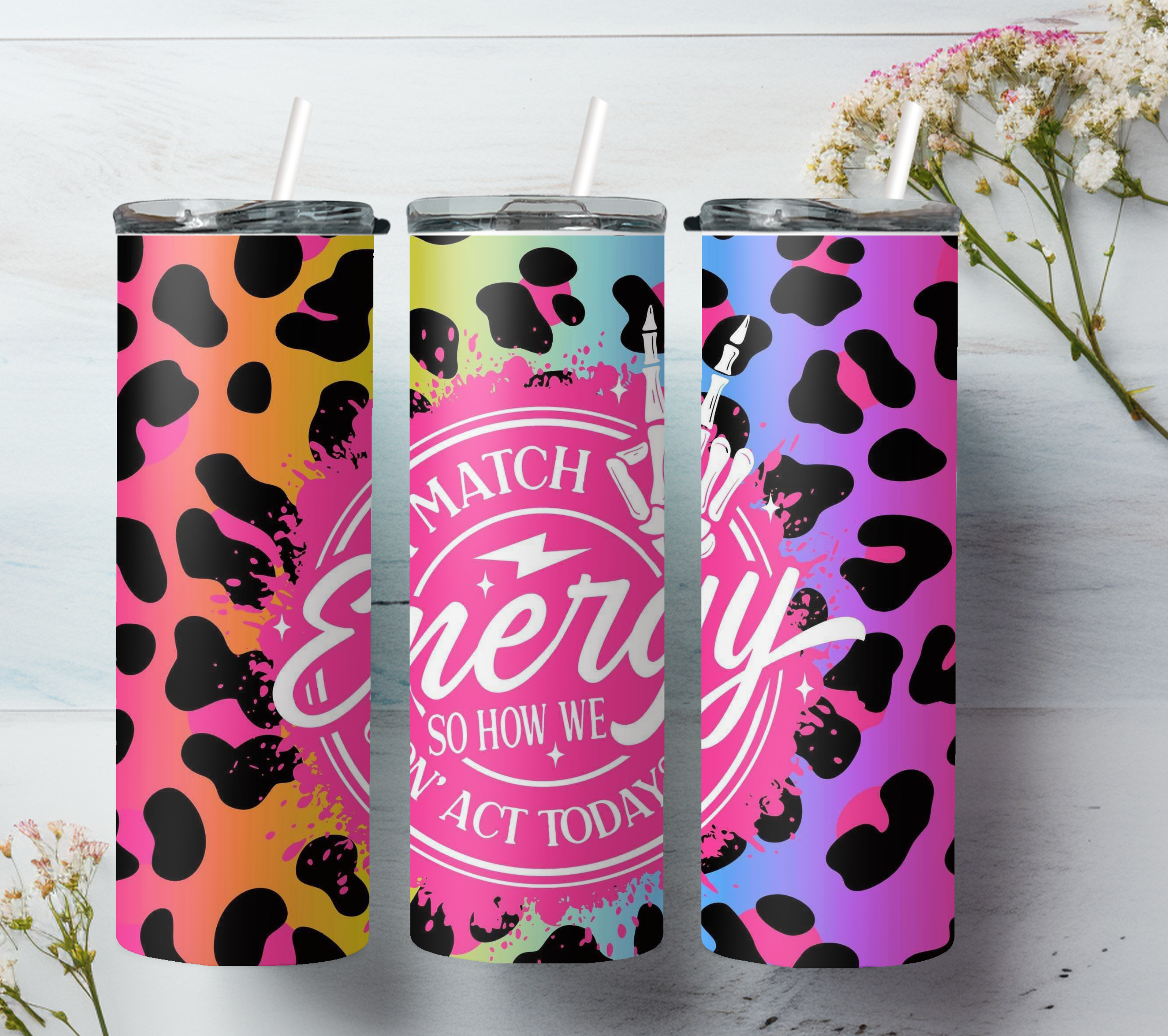 Fuel Your Day with the "Make Your Energy" 20oz Tumbler!