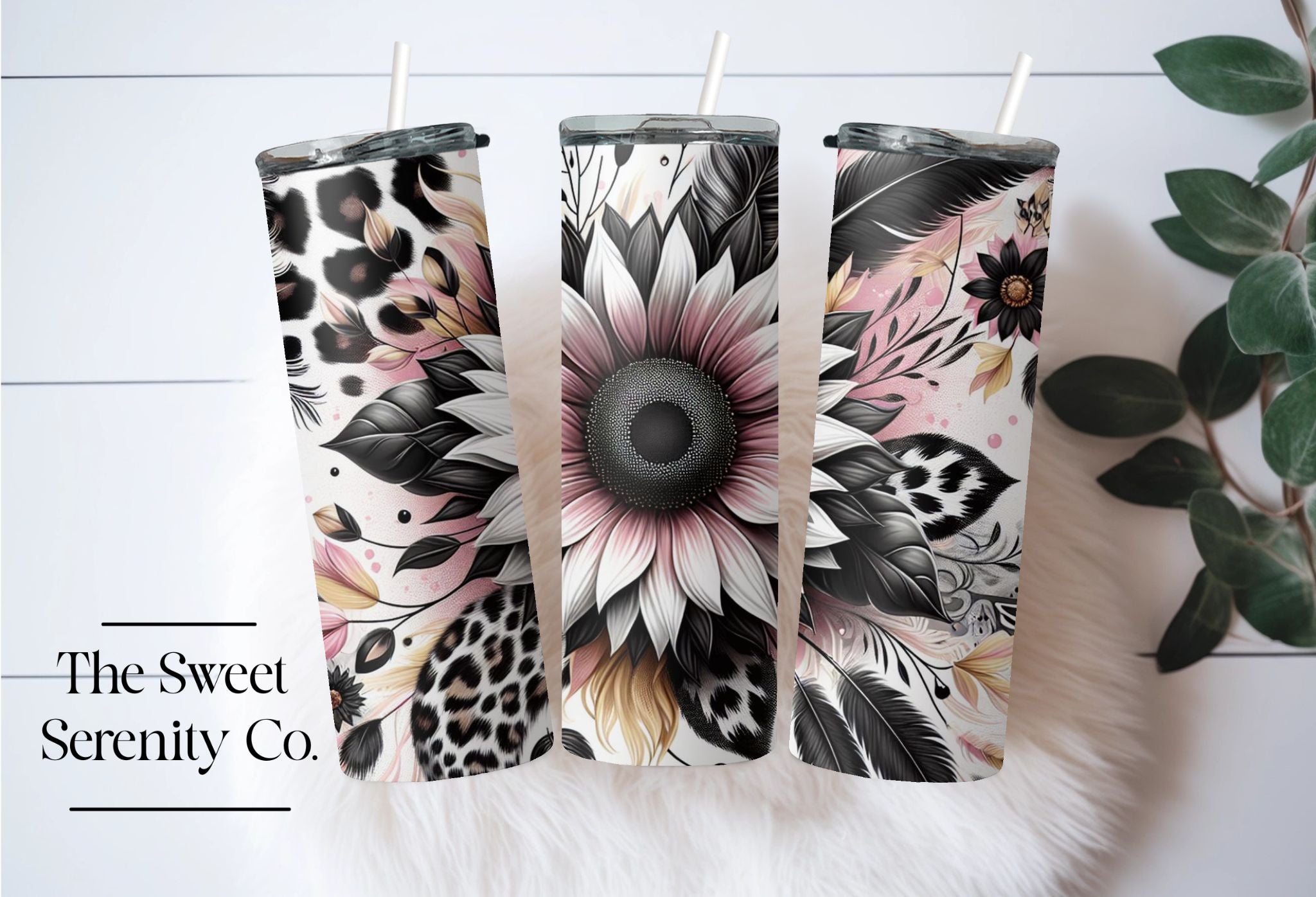 Sunflower & Leopard  Tumbler
