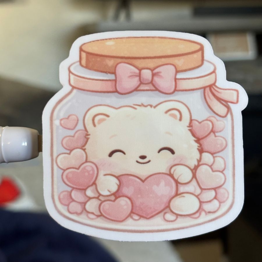 Teddy Bear In a Jar Sticker