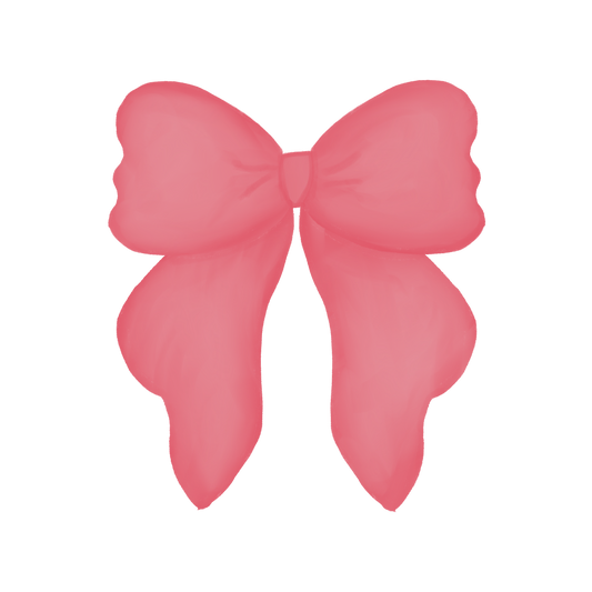 Pink Bow Sticker 3x2