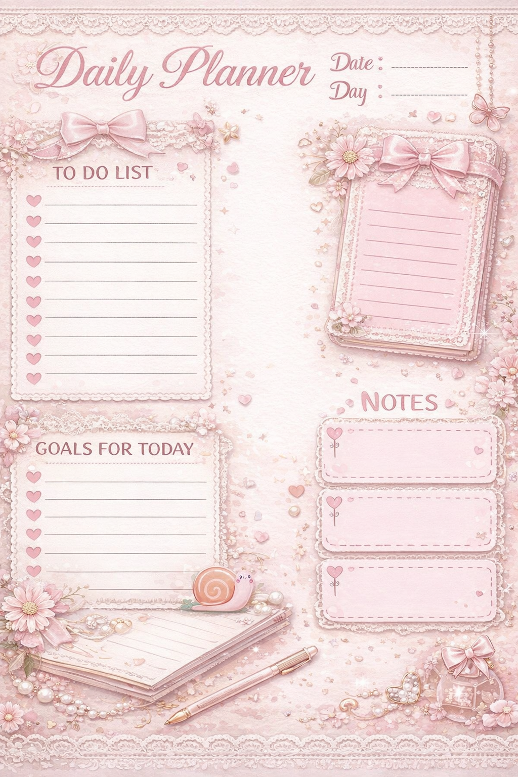 Coquette Dialy Planner