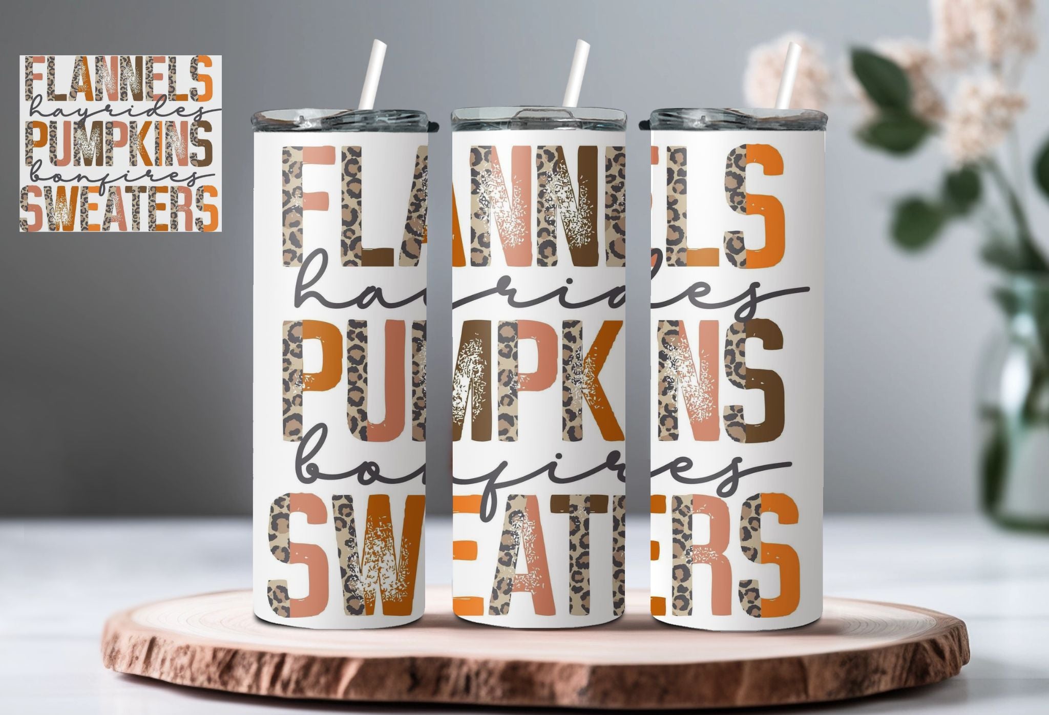 Flannel Pumpkins and Sweater Tumbler