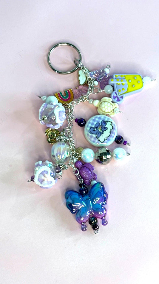 Cute Purple Cluster Keychain
