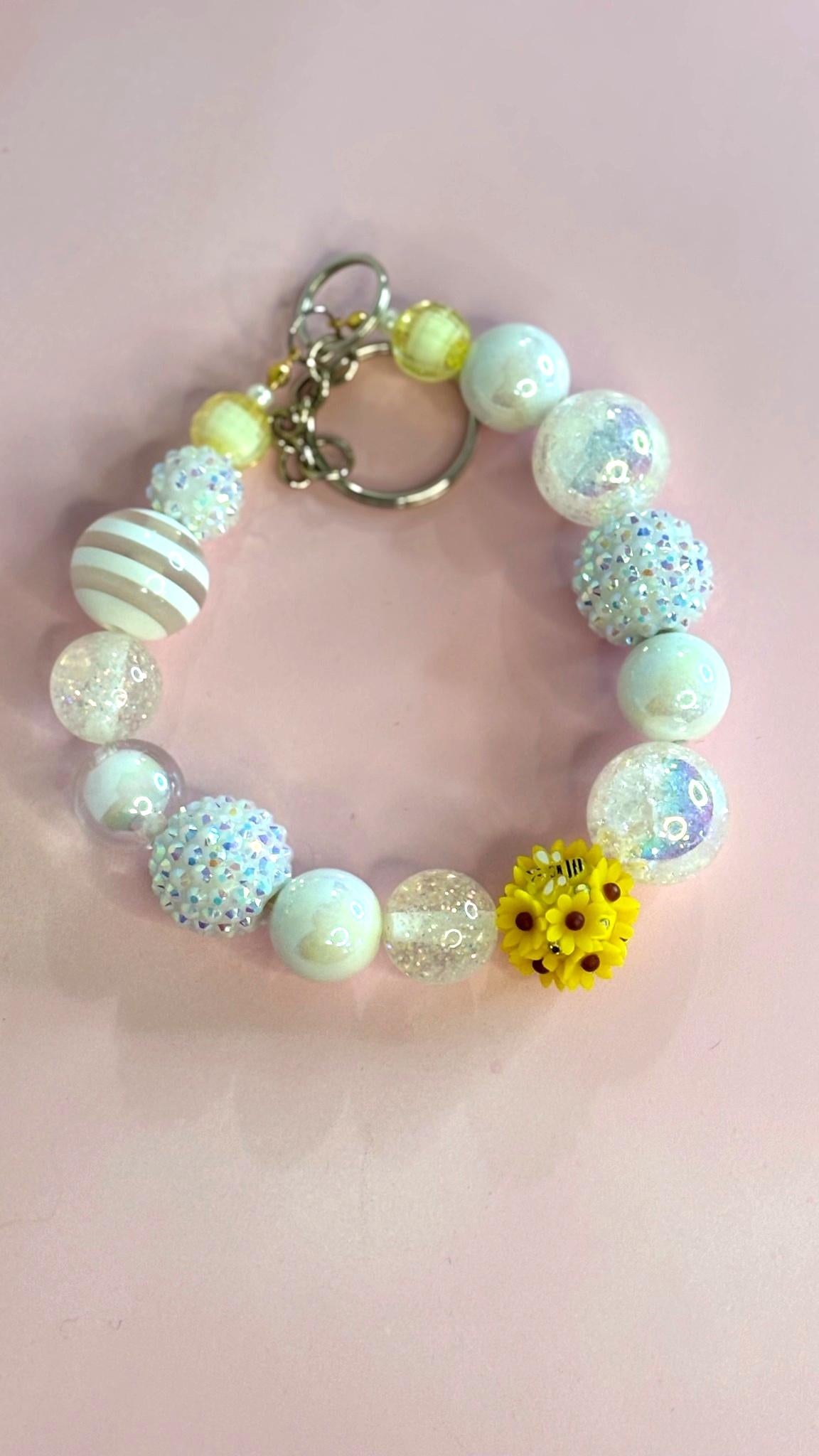 Hand Made Sunflower Keychain