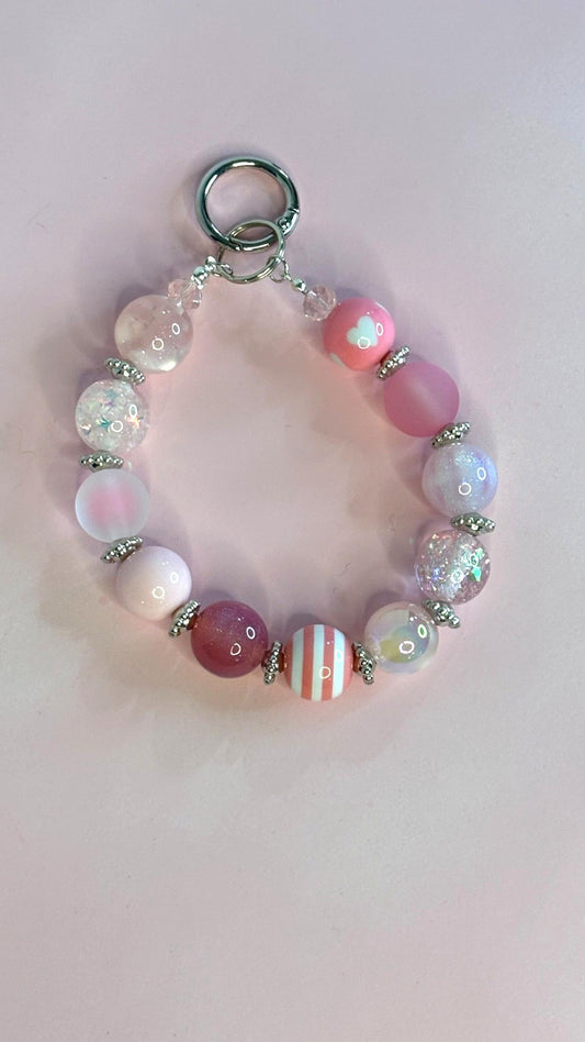 Hand Made Pink Keychain