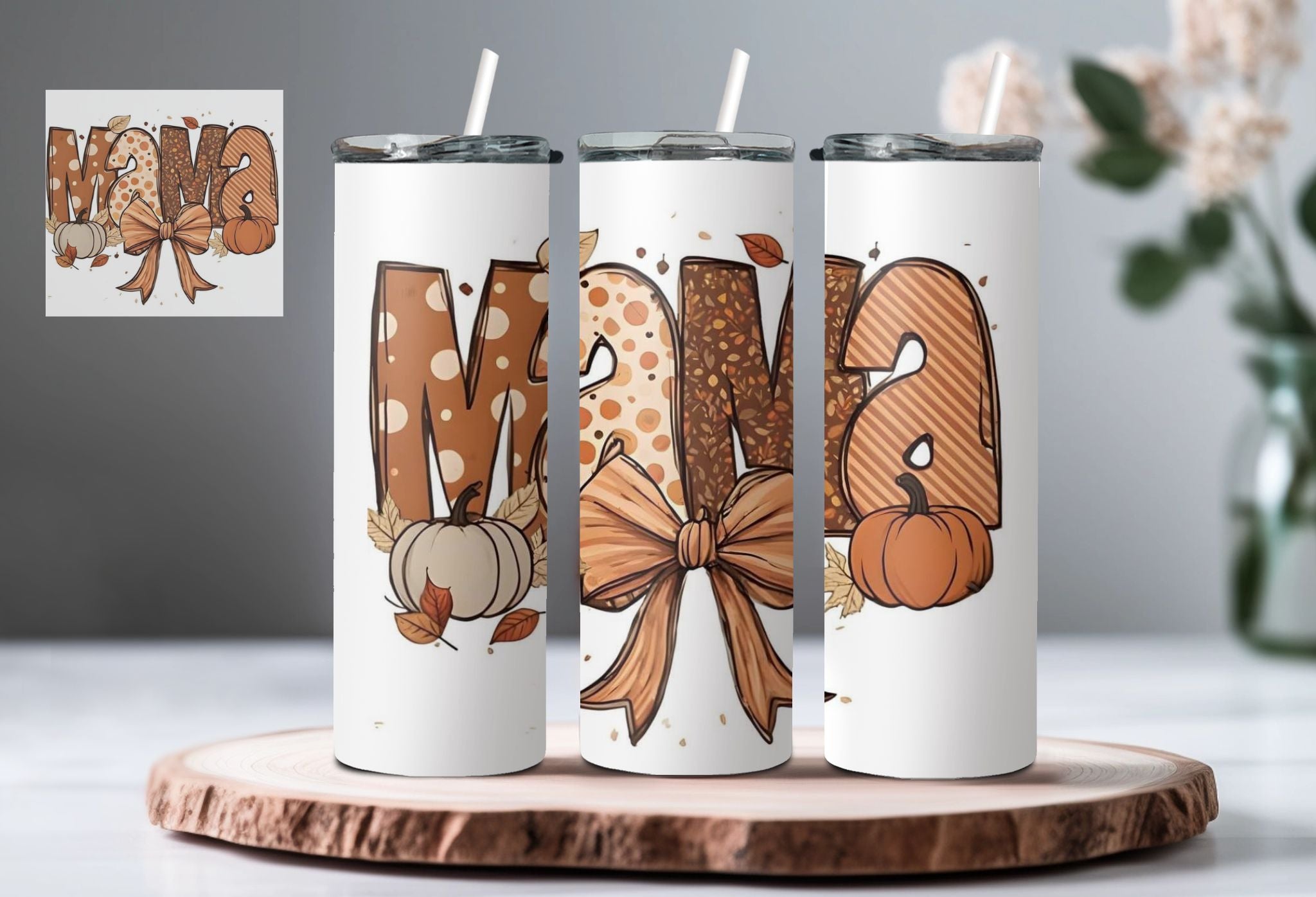 Mama Fall Pumpkin Tumbler