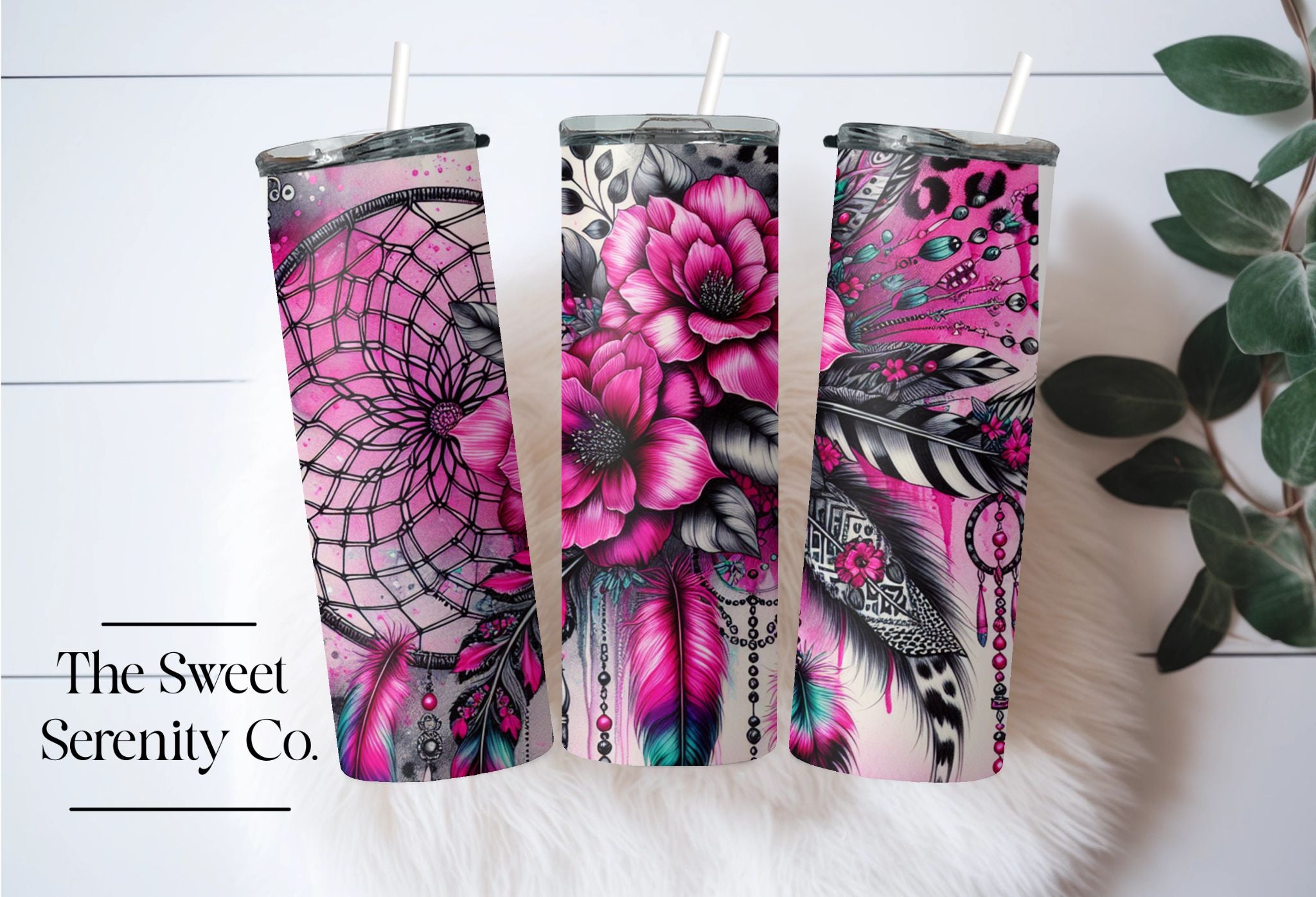 Dream Catcher & Feather Tumbler