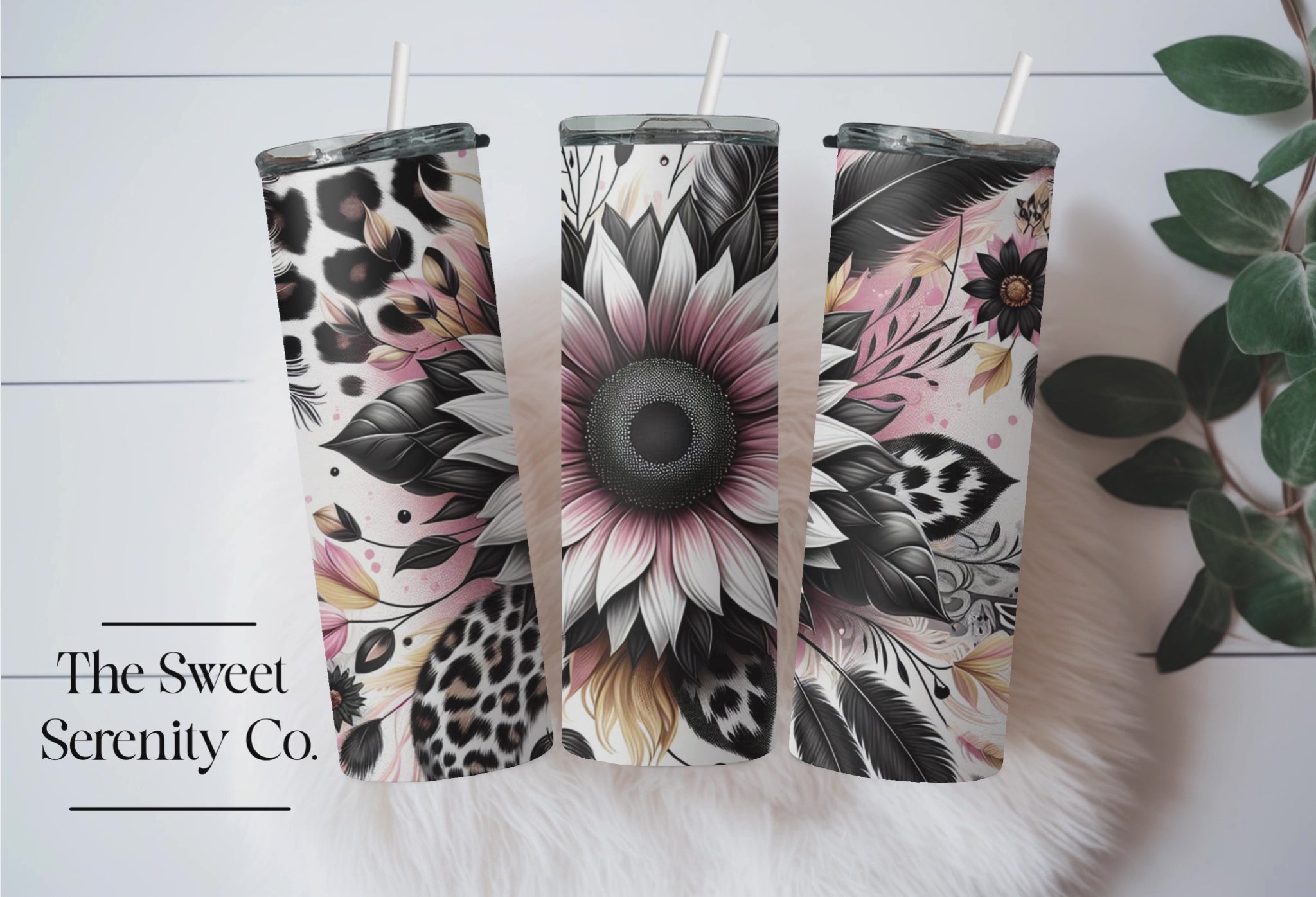Sunflower & Leopard  Tumbler