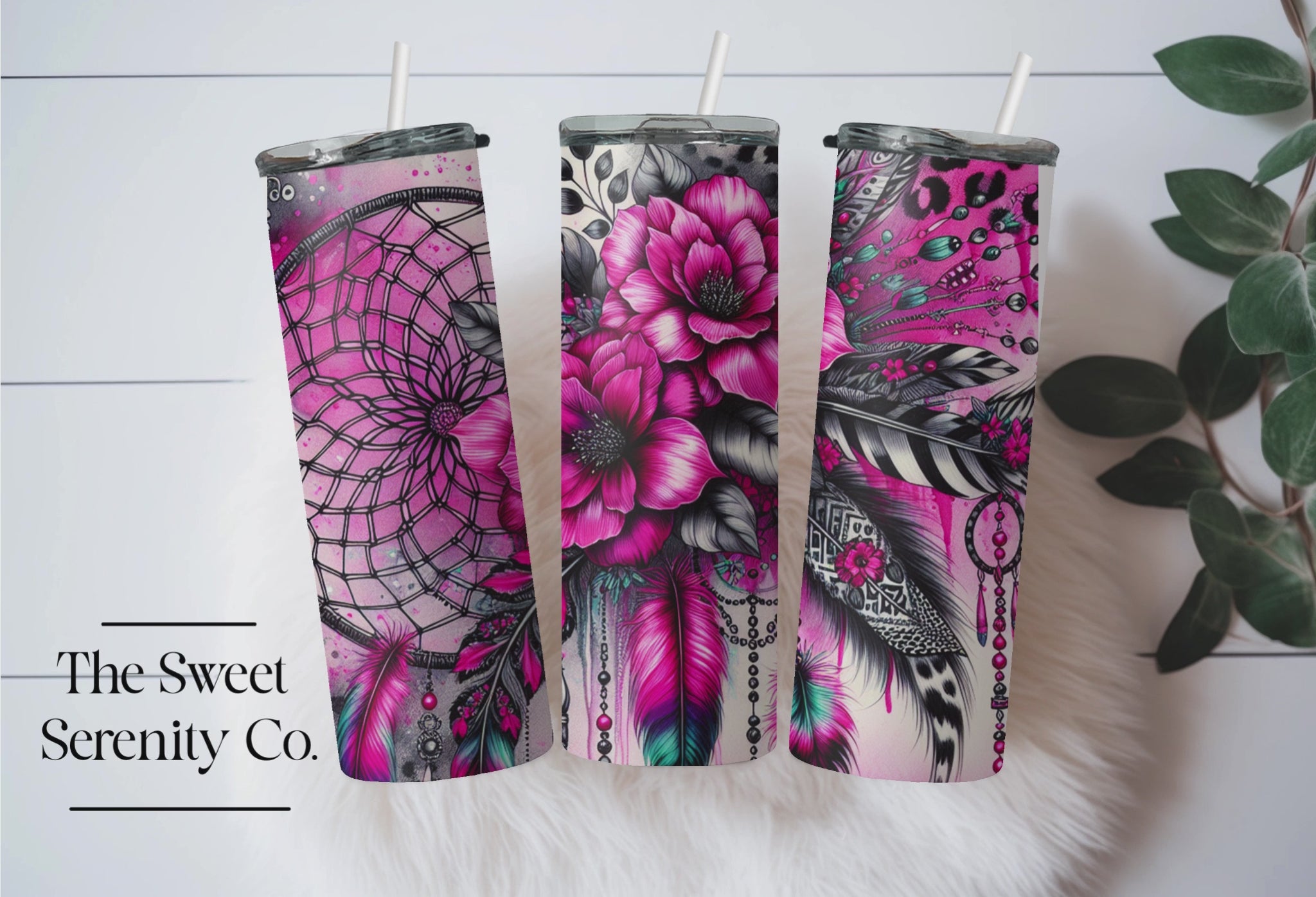 Dream Catcher & Feather Tumbler