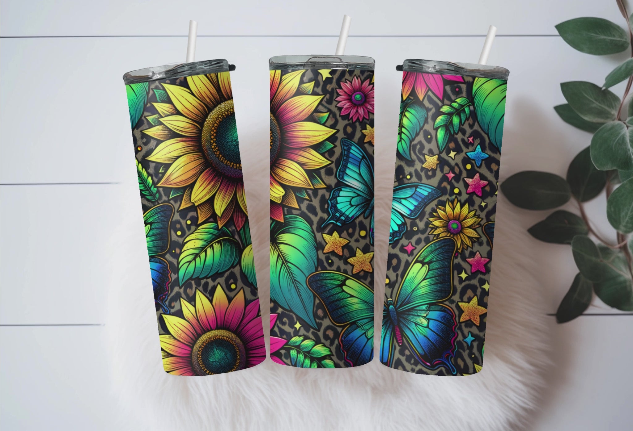Tie-Dye Sunflower Tumbler